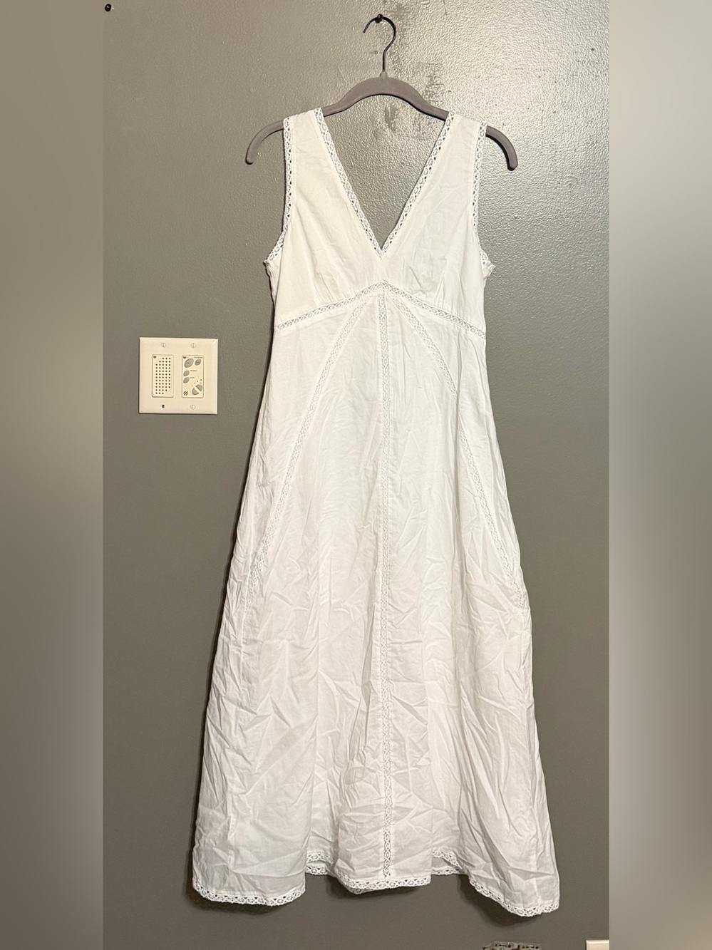 NWT Universal Thread White Lace Trim Midi Slip Dress Women’s Size XS Boho Sundre